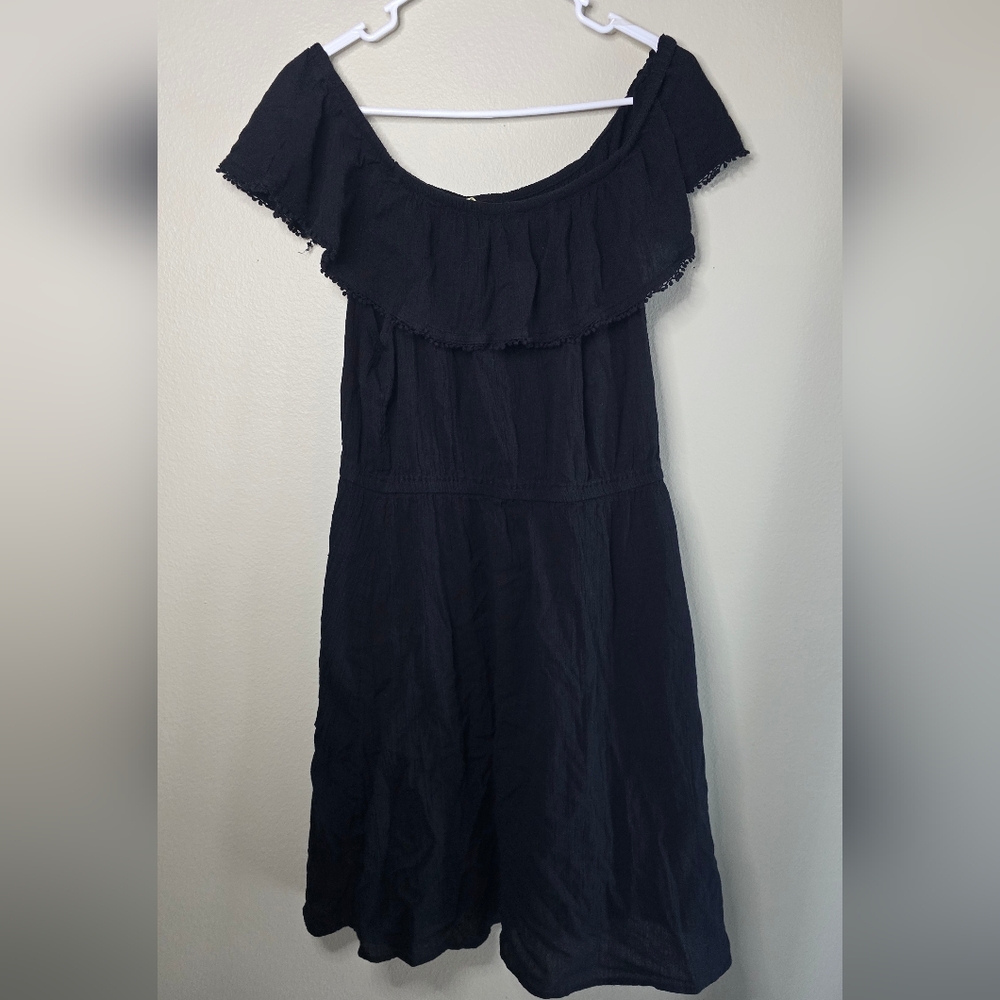 Faded Glory Black Strapless Off The Shoulder Dress Plus Size 16/18